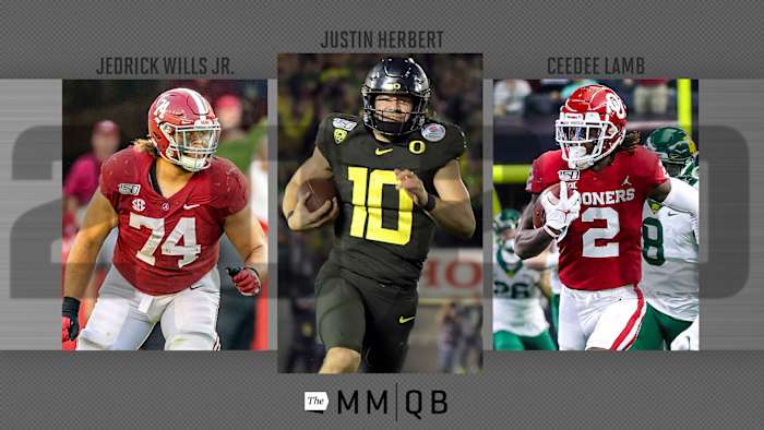 Jedrick Wills Jr., Justin Herbert, CeeDee Lamb